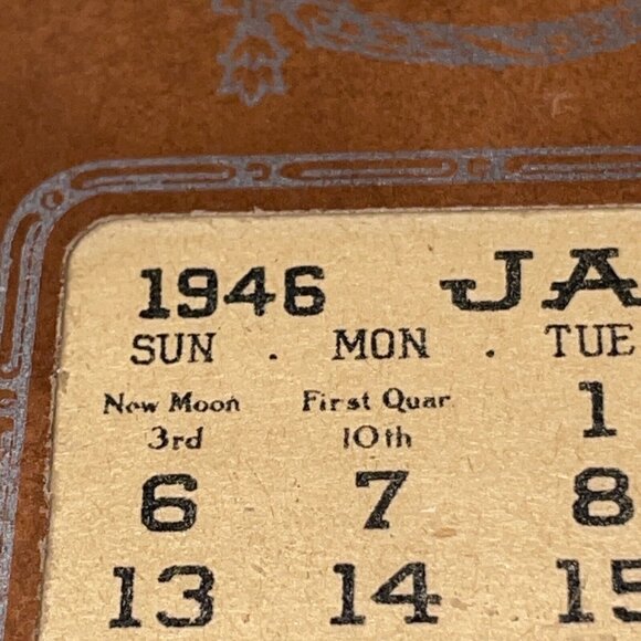 Vintage Black Scottie Dog McKenzie Service, Inc New York,  NY 1946 Calendar 6.5” - Picture 6 of 12